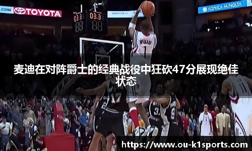 麦迪在对阵爵士的经典战役中狂砍47分展现绝佳状态